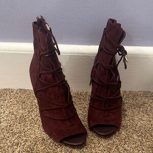 Sam Edelman Burgundy Heeled Boots